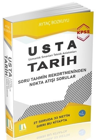 Usta KPSS Tarih Soru Bankası Nokta Atış Sorular 1. Baskı - Aytaç Bozkuyu Usta Yayıncılık