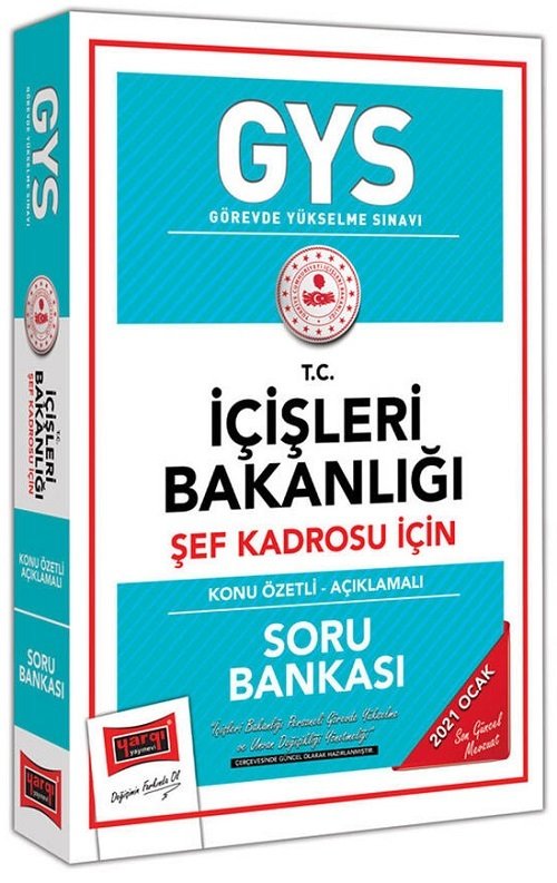 Yargı 2021 GYS İçişleri Bakanlığı Şef Kadrosu İçin Konu Anlatımlı Soru Bankası Görevde Yükselme Yargı Yayınları