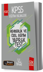 Yeni Trend 2020 KPSS Rehberlik ve Özel Eğitim Yaprak Test Yeni Trend Yayınları