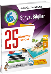 Çanta 6. Sınıf Sosyal Bilgiler 25 Deneme Çanta Yayınları