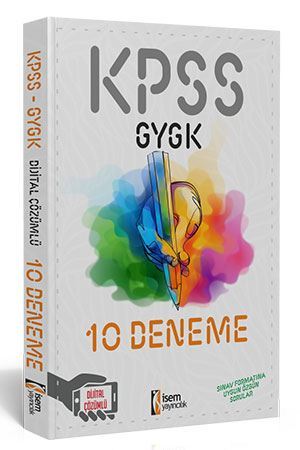 İsem 2019 KPSS Genel Yetenek Genel Kültür 10 Deneme Dijital Çözümlü İsem Yayınları