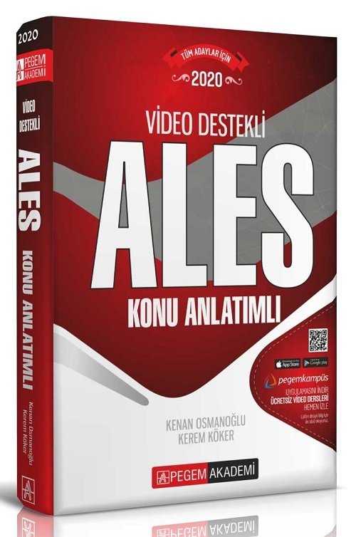 Pegem 2020 ALES Konu Anlatımlı Tüm Adaylar İçin Video Destekli Pegem Akademi Yayınları