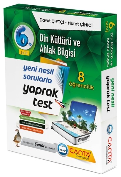 Çanta 6. Sınıf Din Kültürü ve Ahlak Bilgisi 8 Öğrencilik Kutu Yaprak Test Çanta Yayınları