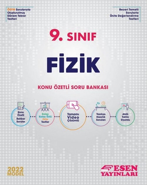 Esen 2022 9. sınıf Fizik Konu Özetli Soru Bankası Esen Yayınları