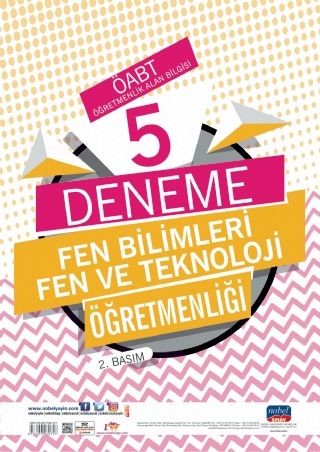 SÜPER FİYAT - Nobel ÖABT Fen Bilimleri Fen ve Teknoloji Öğretmenliği 5 Deneme Nobel Sınav Yayınları