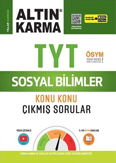 Altın Karma YKS TYT Sosyal Bilimler Konu Konu Çıkmış Sorular Altın Karma Yayınları