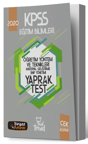 Yeni Trend 2020 KPSS Öğretim Yöntem Teknikleri Yaprak Test Yeni Trend Yayınları