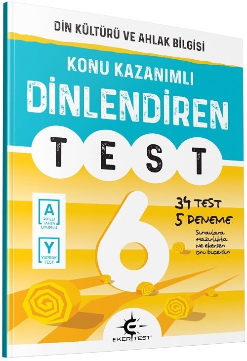 Eker Test 6. Sınıf Din Kültürü ve Ahlak Bilgisi Dinlendiren Test Eker Test Yayınları