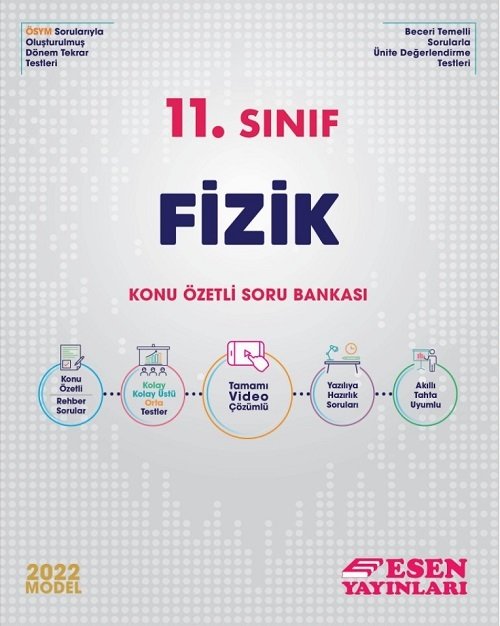 Esen 2022 11. sınıf Fizik Konu Özetli Soru Bankası Esen Yayınları