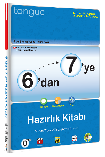 Tonguç 6 dan 7 ye Hazırlık Kitabı Tonguç Akademi