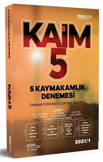 SÜPER FİYAT - Yakın Eğitim 2021 KAİM Kaymakamlık 5 Deneme Çözümlü Yakın Eğitim Yayınları