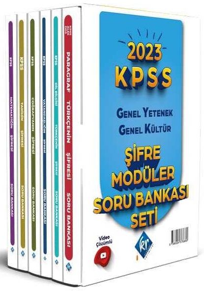 KR Akademi 2023 KPSS Genel Yetenek Genel Kültür Şifre Soru Bankası Modüler Set Video Çözümlü KR Akademi Yayınları