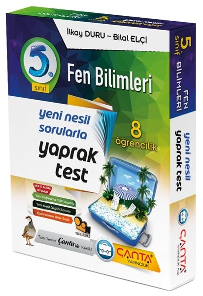 Çanta 5. Sınıf Fen Bilimleri 8 Öğrencilik Kutu Yaprak Test Çanta Yayınları