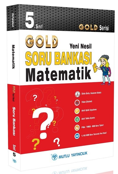 Mutlu 5. Sınıf Matematik Gold Soru Bankası Video Çözümlü Mutlu Yayınları