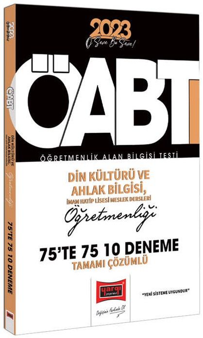 Yargı 2023 ÖABT Din Kültürü ve Ahlak Bilgisi Öğretmenliği 75 te 75 10 Deneme Çözümlü Yargı Yayınları