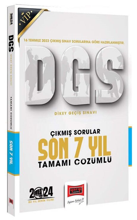 Yargı 2024 DGS VIP Çıkmış Sorular Son 7 Yıl Çözümlü Yargı Yayınları