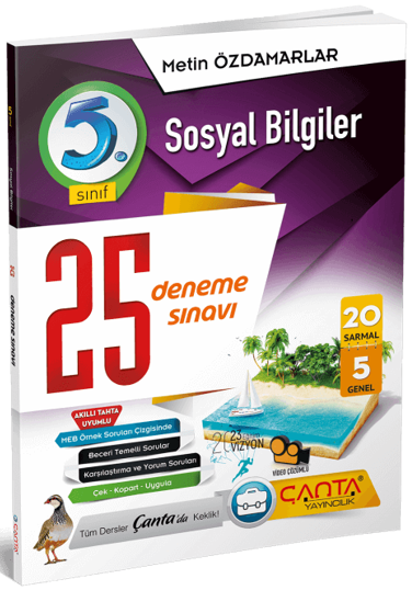 Çanta 5. Sınıf Sosyal Bilgiler 25 Deneme Çanta Yayınları