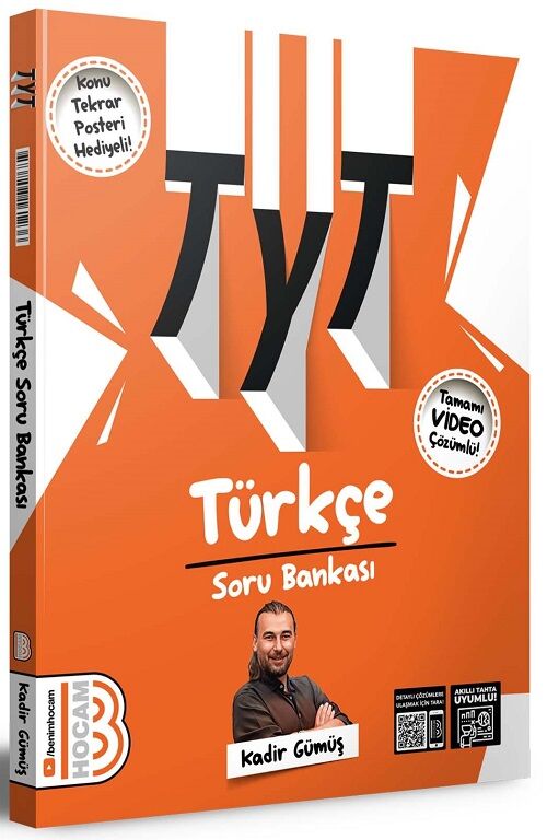 Benim Hocam 2025 YKS TYT Türkçe Soru Bankası Video Çözümlü - Kadir Gümüş Benim Hocam Yayınları