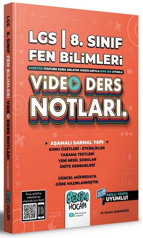 Benim Hocam 8. Sınıf LGS Fen Bilimleri Video Ders Notları Benim Hocam Yayınları