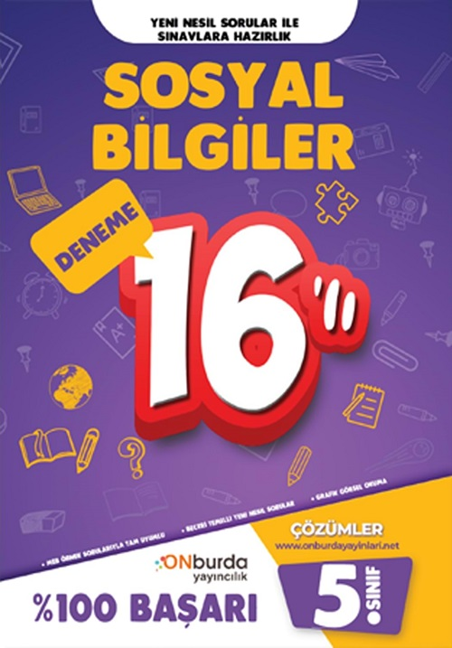 Onburda 5. Sınıf Sosyal Bilgiler 16 lı Deneme Onburda Yayınları