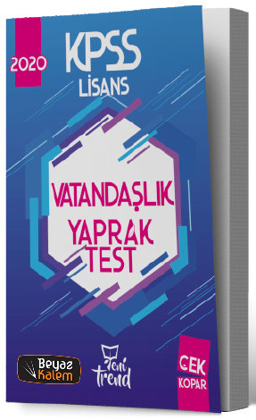 SÜPER FİYAT - Yeni Trend 2020 KPSS Vatandaşlık Yaprak Test Yeni Trend Yayınları