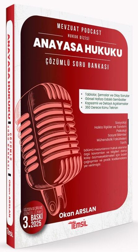 Temsil 2025 Kaymakamlık Hakimlik KPSS A Grubu Anayasa Hukuku Mevzuat Podcast Soru Bankası Çözümlü 3. Baskı - Okan Arslan Temsil Kitap Yayınları