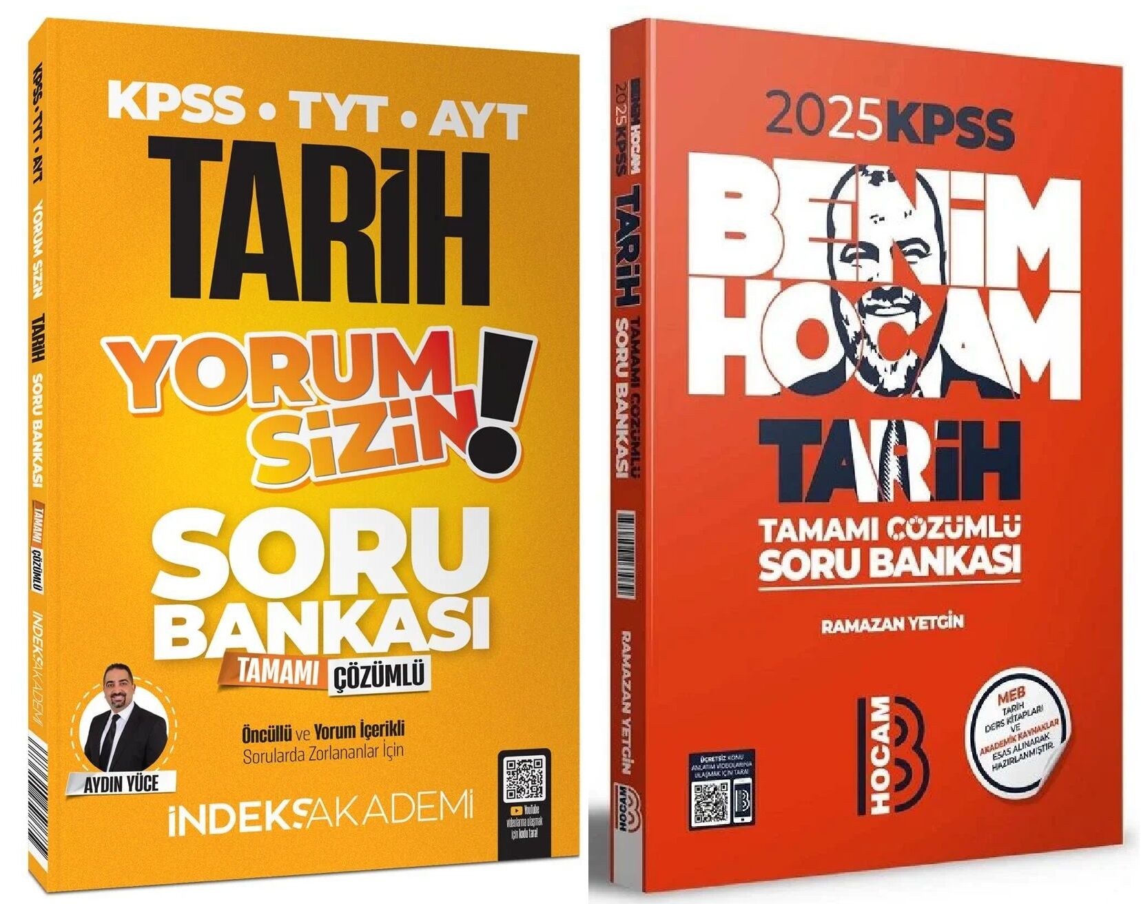 Benim Hocam + İndeks 2025 KPSS Tarih Yorum Sizin Soru Bankası 2 li Set - Ramazan Yetgin Benim Hocam + İndeks Akademi Yayınları