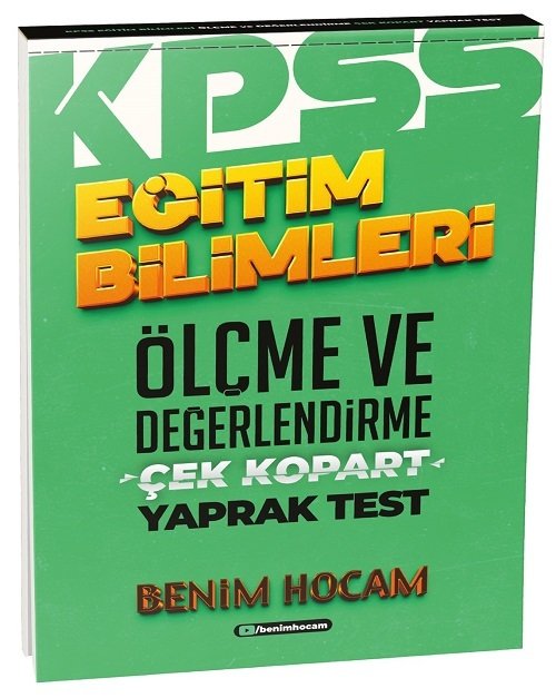 Benim Hocam 2021 KPSS Eğitim Bilimleri Ölçme Değerlendirme Yaprak Test Çek Kopart Benim Hocam Yayınları