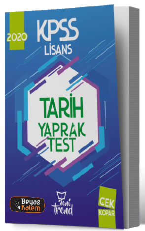 SÜPER FİYAT - Yeni Trend 2020 KPSS Tarih Yaprak Test Yeni Trend Yayınları