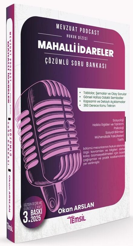 Temsil 2025 Kaymakamlık Hakimlik KPSS A Grubu Mahalli İdareler Mevzuat Podcast Soru Bankası Çözümlü 3. Baskı - Okan Arslan Temsil Kitap Yayınları