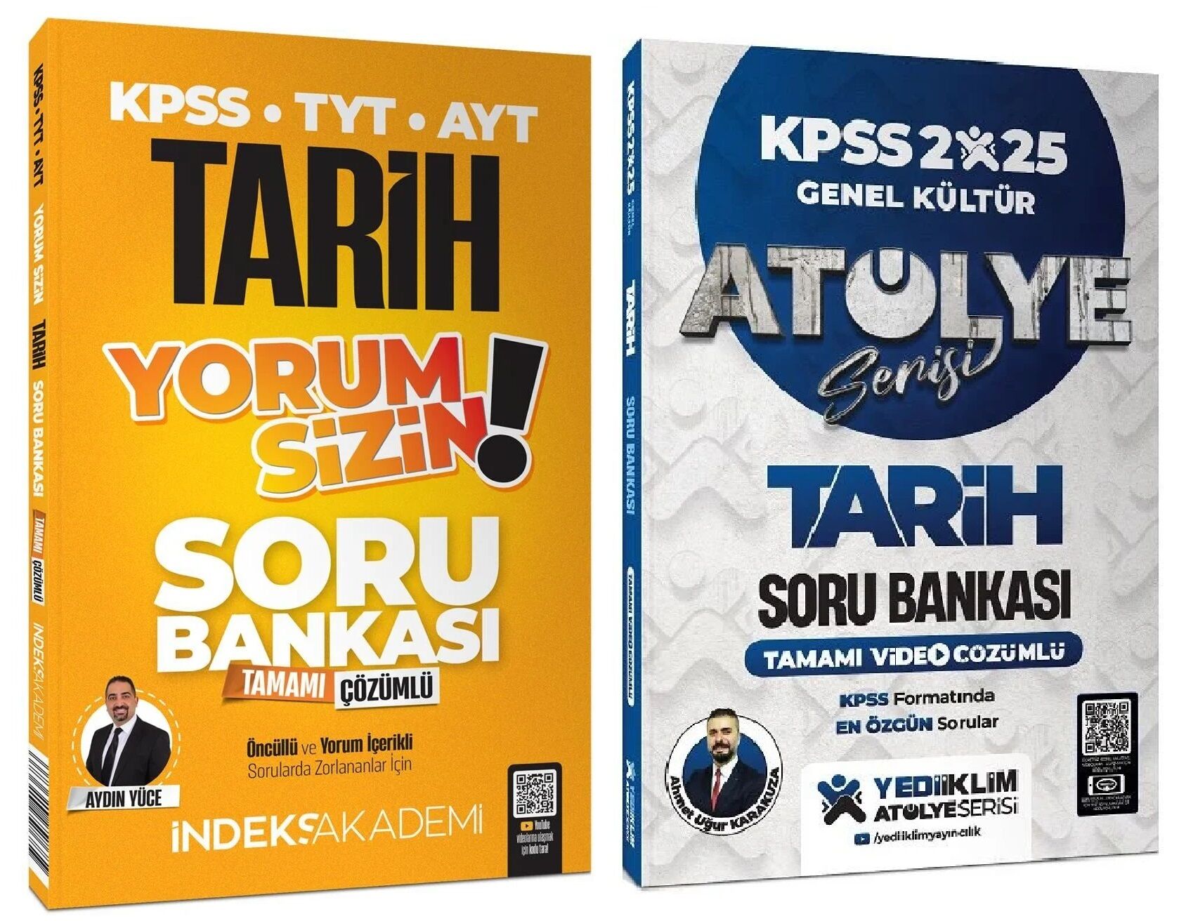 Yediiklim + İndeks 2025 KPSS Tarih Atölye Yorum Sizin Soru Bankası 2 li Set - Ahmet Uğur Karakuza Yediiklim + İndeks Akademi Yayınları