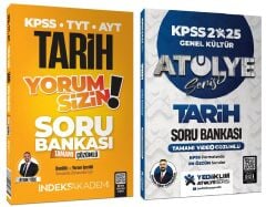 Yediiklim + İndeks 2025 KPSS Tarih Atölye Yorum Sizin Soru Bankası 2 li Set - Ahmet Uğur Karakuza Yediiklim + İndeks Akademi Yayınları