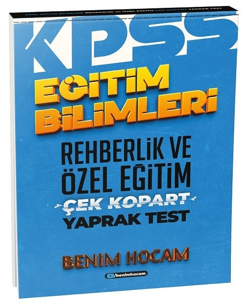 Benim Hocam 2021 KPSS Eğitim Bilimleri Rehberlik ve Özel Eğitim Yaprak Test Çek Kopart Benim Hocam Yayınları