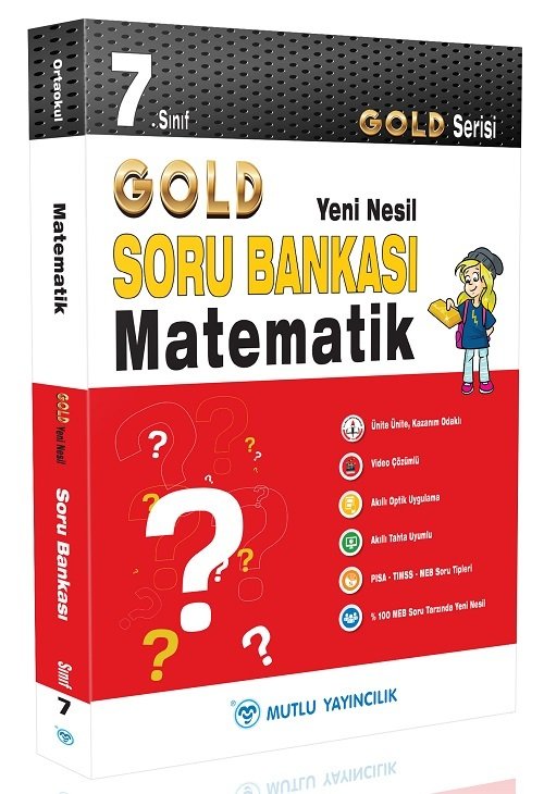 Mutlu 7. Sınıf Matematik Gold Soru Bankası Video Çözümlü Mutlu Yayınları