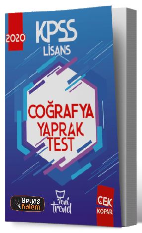 SÜPER FİYAT - Yeni Trend 2020 KPSS Coğrafya Yaprak Test Yeni Trend Yayınları