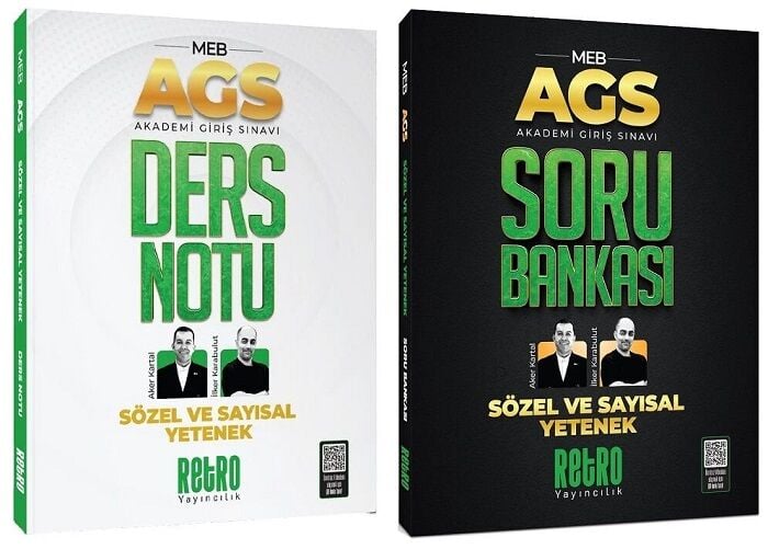 Retro 2025 MEB-AGS Sözel ve Sayısal Yetenek Ders Notu + Soru Bankası 2 li Set - Aker Kartal, İlker Karabulut Retro Yayıncılık