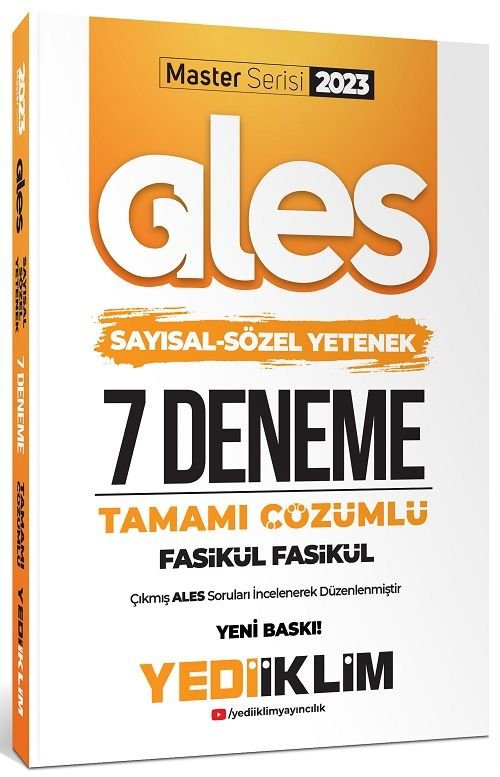 SÜPER FİYAT - Yediiklim 2023 ALES Master 7 Deneme Çözümlü Yediiklim Yayınları