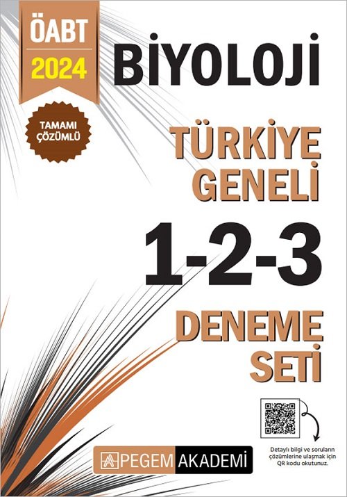 Pegem 2024 ÖABT Biyoloji Öğretmenliği Türkiye Geneli 3 Deneme (1-2-3) Pegem Akademi Yayınları