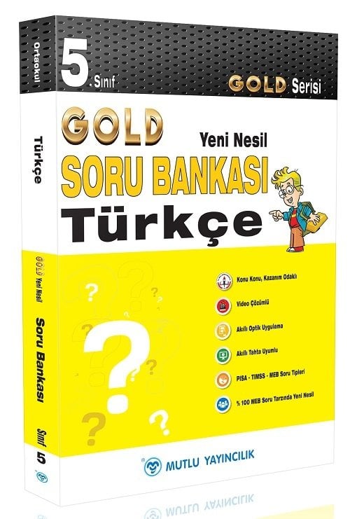 Mutlu 5. Sınıf Türkçe Gold Soru Bankası Video Çözümlü Mutlu Yayınları