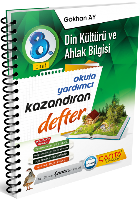 Çanta 8. Sınıf Din Kültürü ve Ahlak Bilgisi Kazandıran Defter Çanta Yayınları