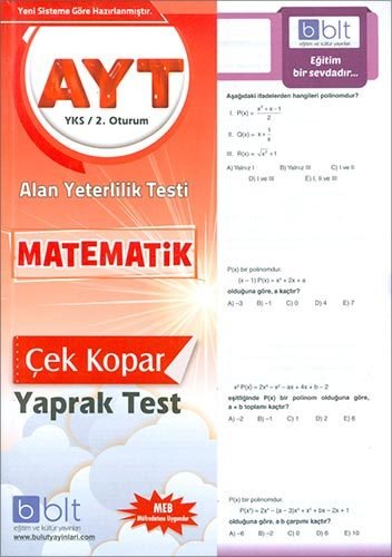 Bulut YKS AYT Matematik Çek Kopar Yaprak Test Bulut Yayınları