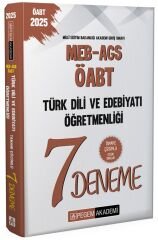 Pegem 2025 ÖABT MEB-AGS Türk Dili ve Edebiyatı Öğretmenliği 7 Deneme Çözümlü Pegem Akademi Yayınları