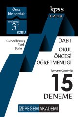 Pegem 2018 ÖABT Okul Öncesi Öğretmenliği 15 Deneme Çözümlü Pegem Akademi Yayınları