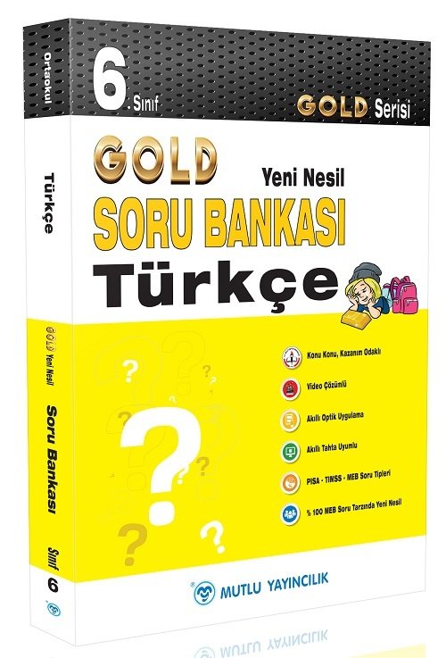 Mutlu 6. Sınıf Türkçe Gold Soru Bankası Video Çözümlü Mutlu Yayınları