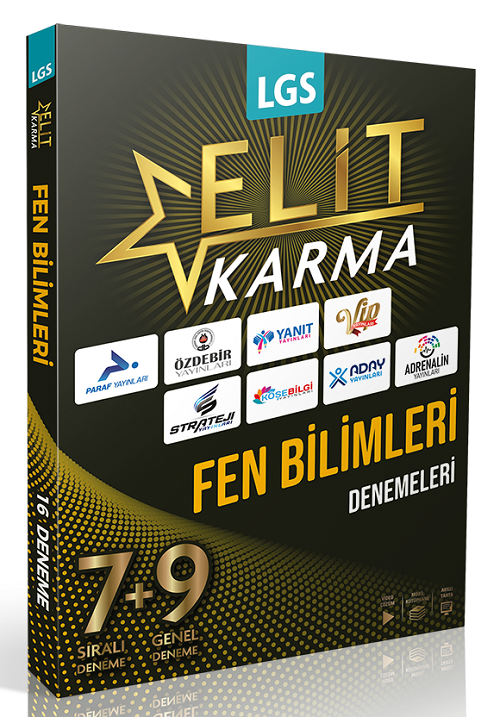 Paraf 8. Sınıf LGS Fen Bilimleri Elit Karma 16 Deneme Video Çözümlü Paraf Yayınları