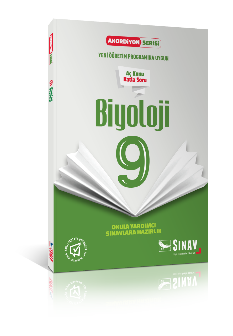 SÜPER FİYAT - Sınav 9. Sınıf Akordiyon Biyoloji Aç Konu Katla Soru Sınav Yayınları