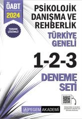 Pegem 2024 ÖABT Psikolojik Danışmanlık ve Rehber Öğretmenlik Türkiye Geneli 3 Deneme (1-2-3) Pegem Akademi Yayınları