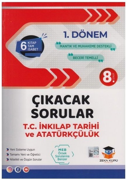 Zeka Küpü 8. Sınıf 1. Dönem TC İnkılap Tarihi ve Atatürkçülük Çıkacak Sorular Soru Bankası Zeka Küpü Yayınları