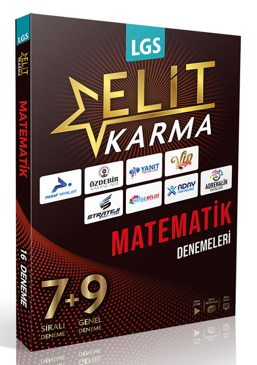 Paraf 8. Sınıf LGS Matematik Elit Karma 16 Deneme Video Çözümlü Paraf Yayınları