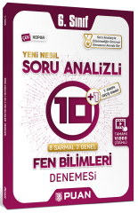 Puan 6. Sınıf Fen Bilimleri Soru Analizli 10+1 Deneme Puan Yayınları